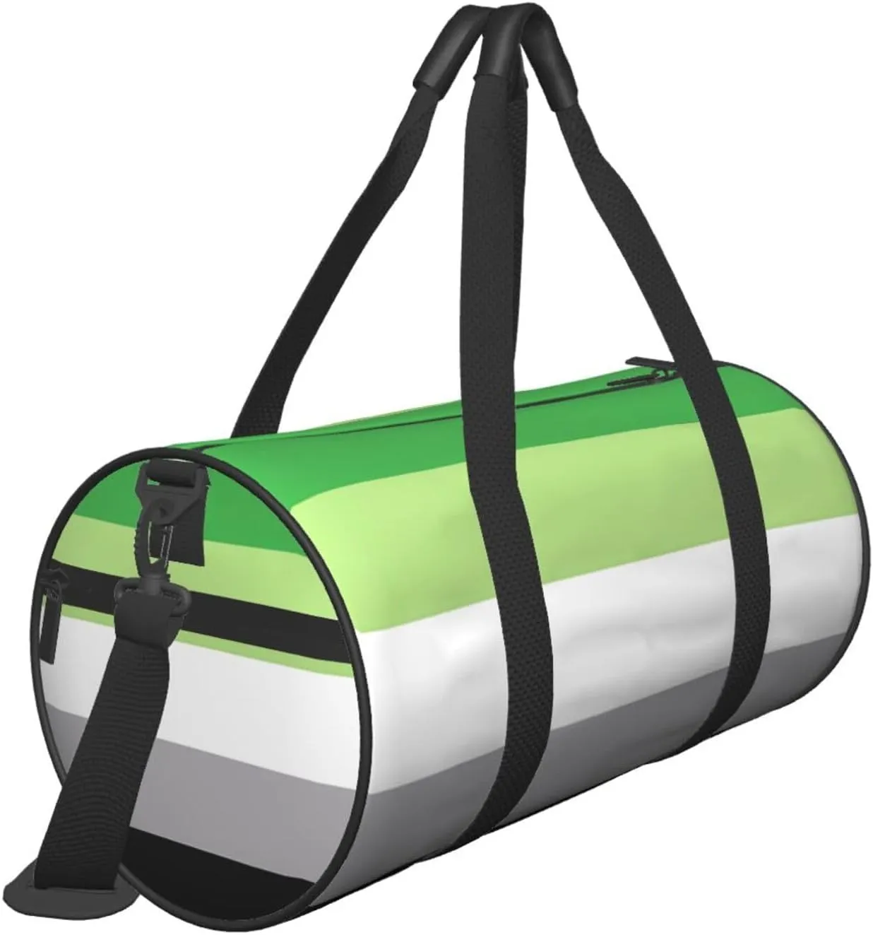Aromantic Pride Flag LGBTQ Round Travel Duffel Bag Large Capacity Gym Sports Bags for Hiking Vacation Trips