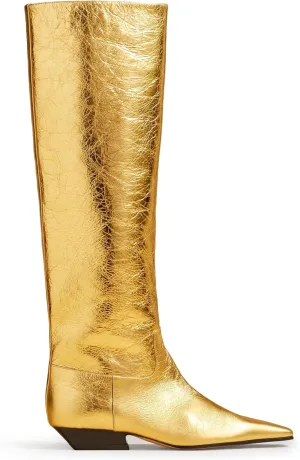 Arqa Women's Square Toe Knee High Boots Low Block Heel Slouchy Boot Comfort Western Riding Boots for Women