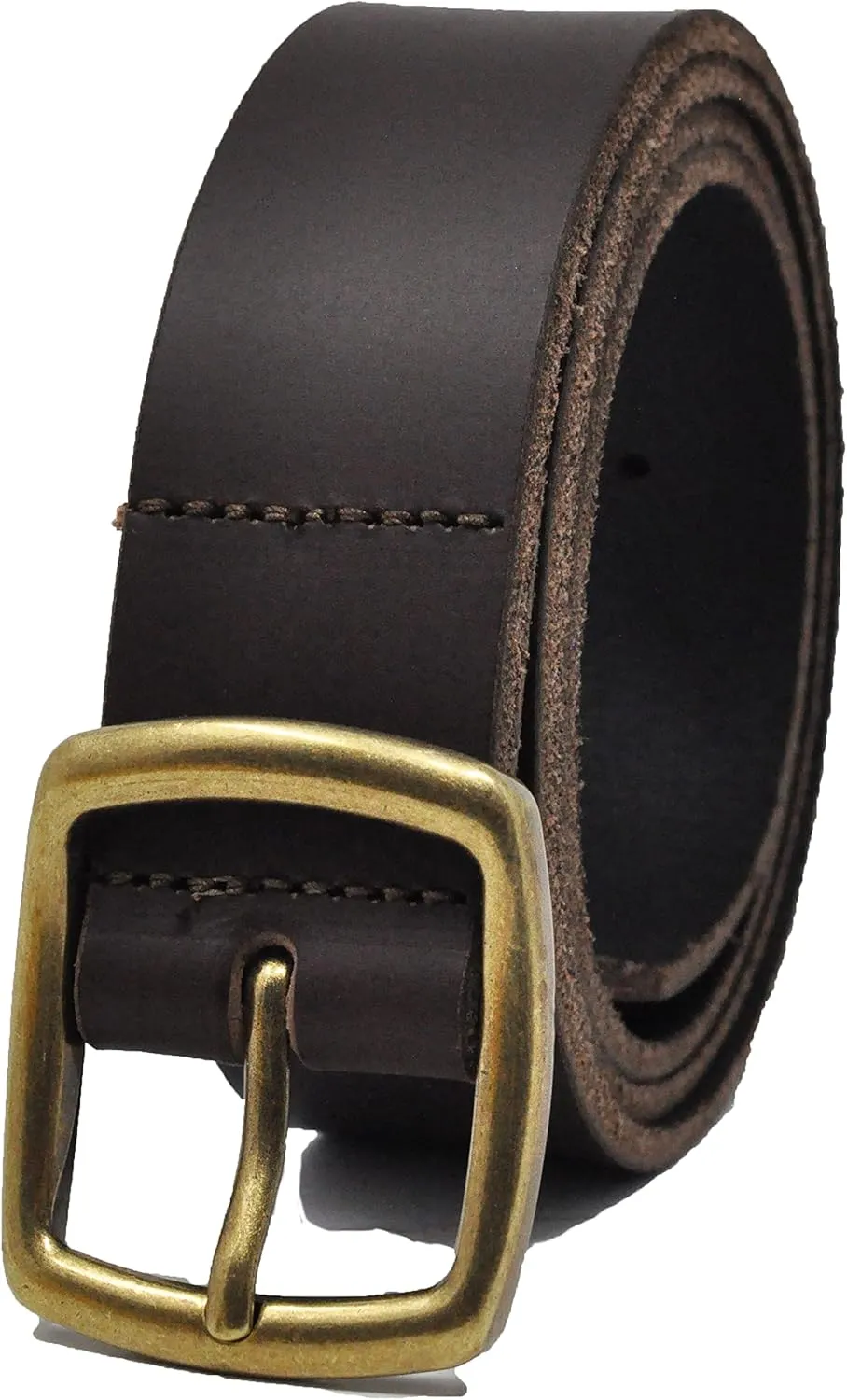 Ashford Ridge Made in England 34mm Full Hide Leather Belt with Brass Colour Full Buckle