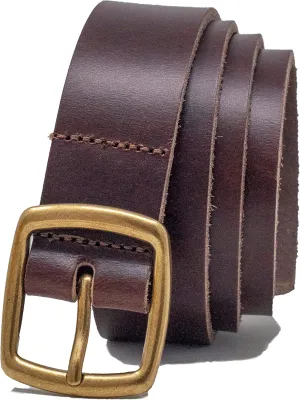 Ashford Ridge Made in England 34mm Full Hide Leather Belt with Brass Colour Full Buckle