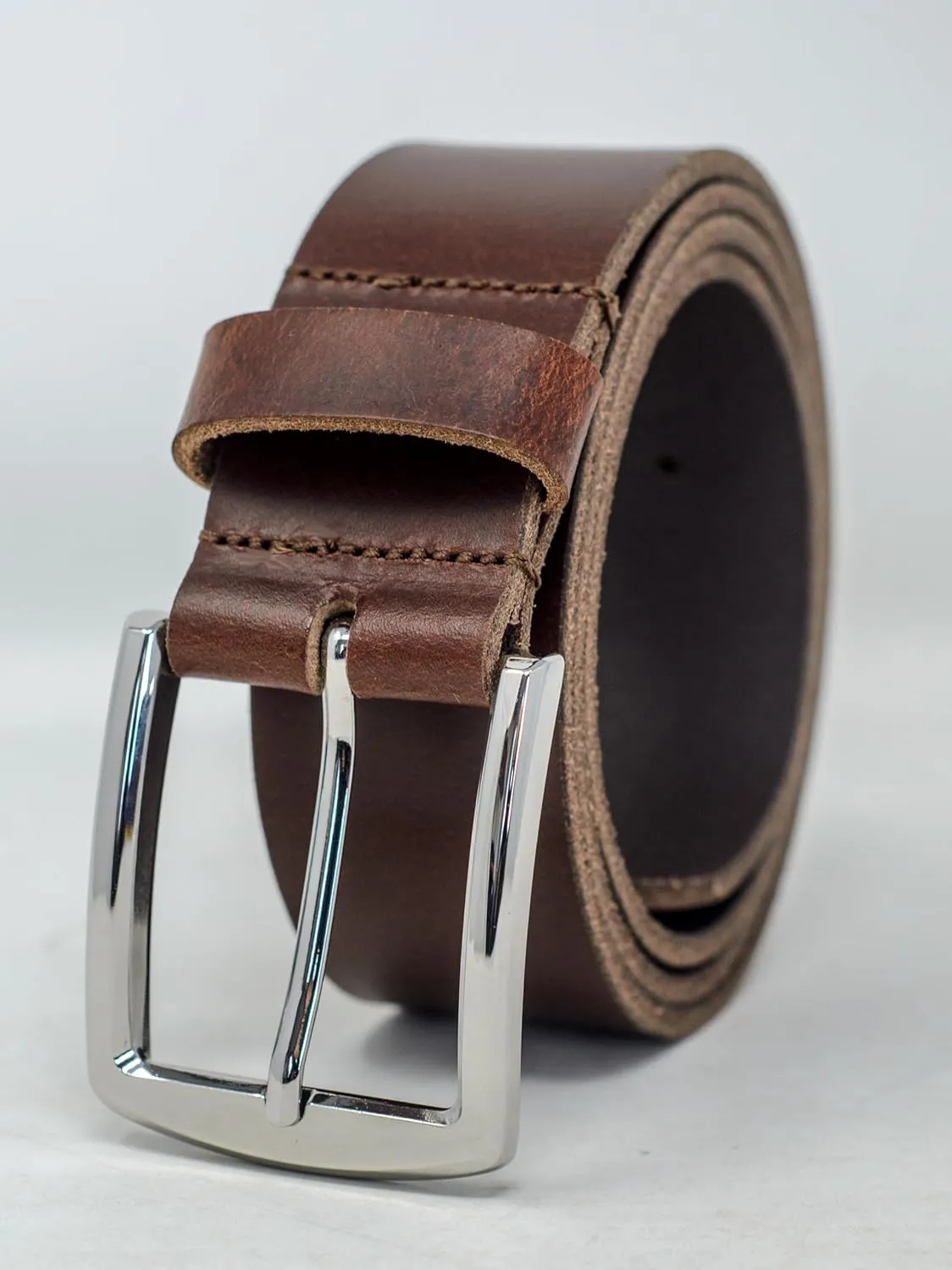 Ashford Ridge Made in England 40mm Full Grain Leather Belt with Classic Buckle