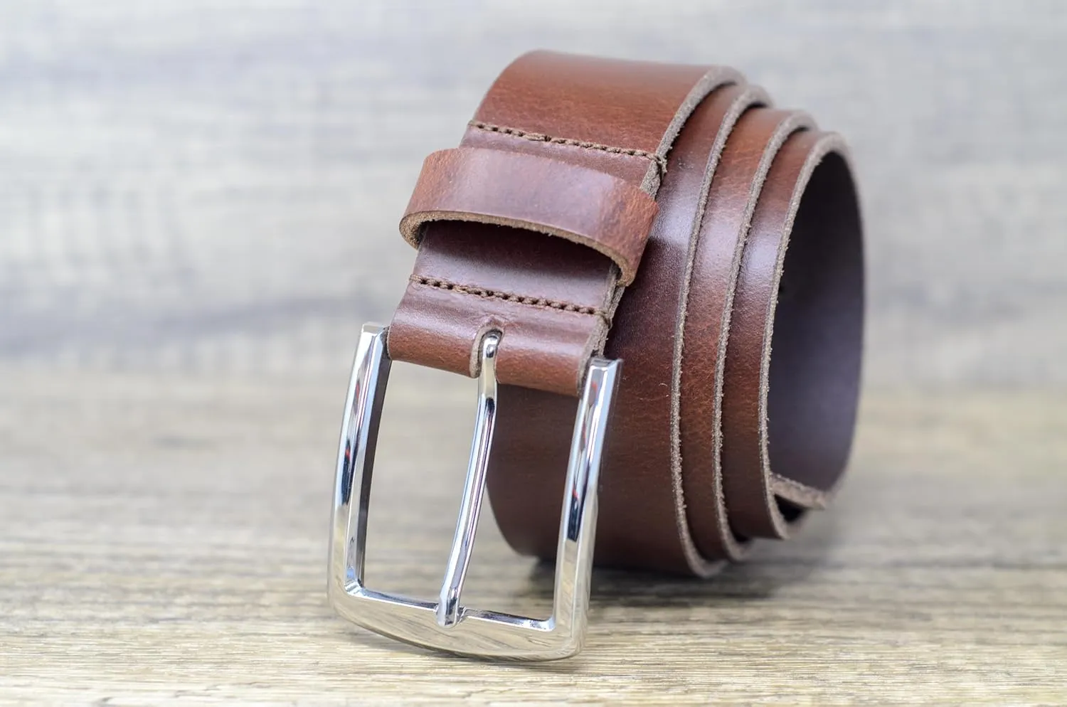 Ashford Ridge Made in England 40mm Full Grain Leather Belt with Classic Buckle