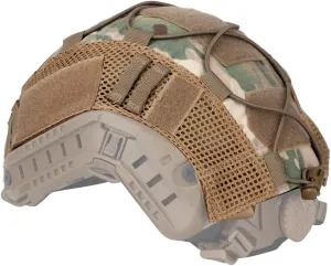 ATAIRSOFT Tactical Helmet Cover 500D Nylon Helmet Cloth for BJ/PJ/MH Airsoft Paintball Fast Bump Helmet in Size M/L/XL - Without Helmet