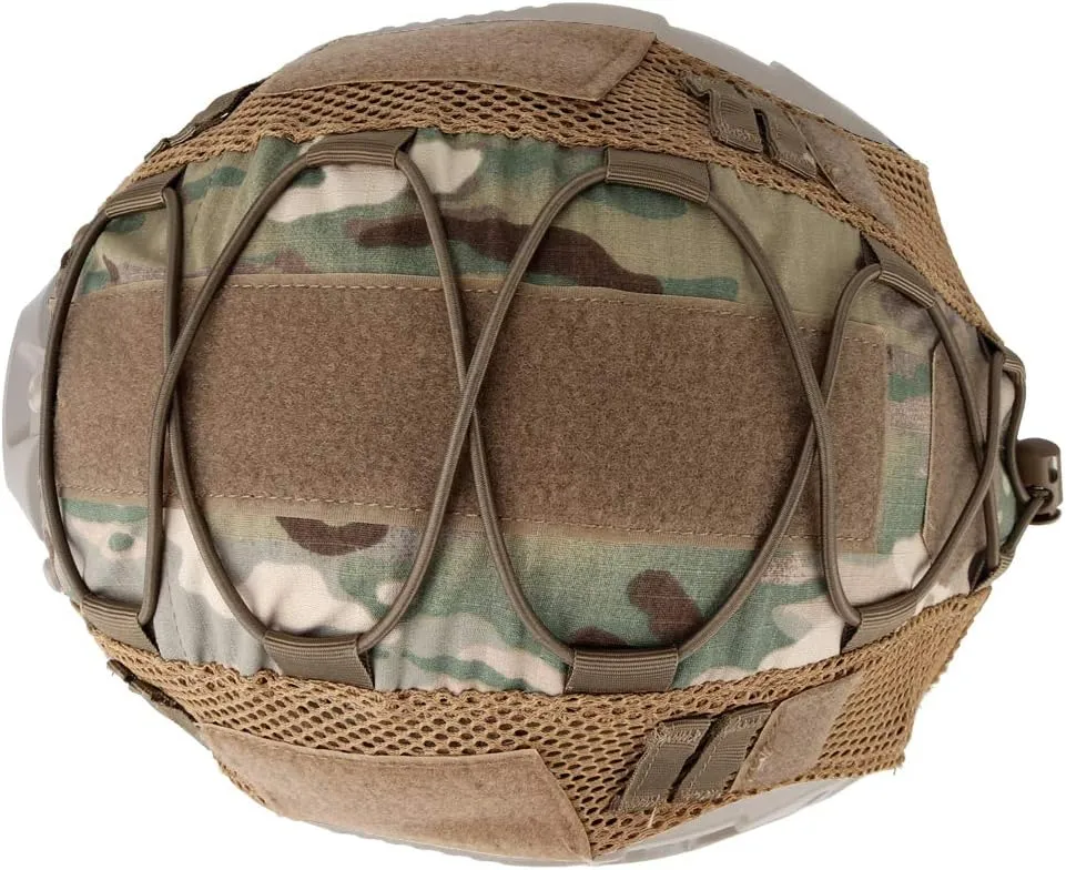 ATAIRSOFT Tactical Helmet Cover 500D Nylon Helmet Cloth for BJ/PJ/MH Airsoft Paintball Fast Bump Helmet in Size M/L/XL - Without Helmet