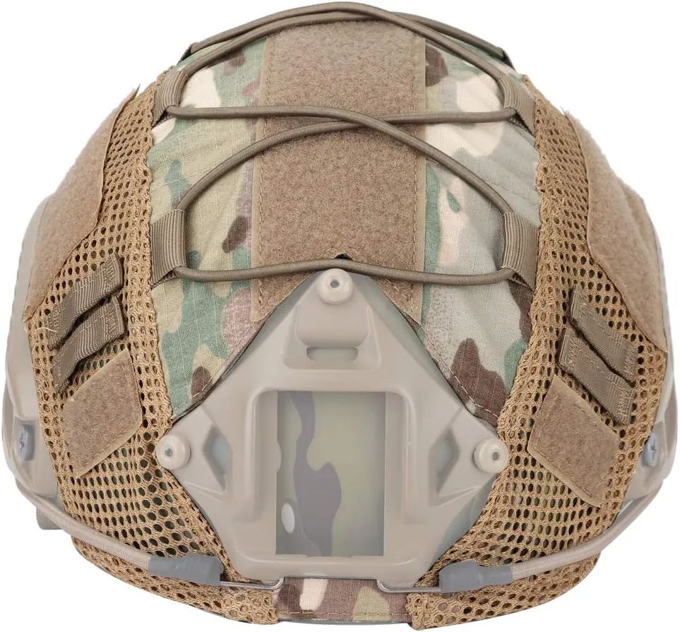 ATAIRSOFT Tactical Helmet Cover 500D Nylon Helmet Cloth for BJ/PJ/MH Airsoft Paintball Fast Bump Helmet in Size M/L/XL - Without Helmet