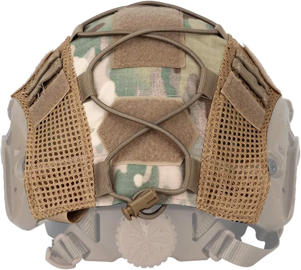 ATAIRSOFT Tactical Helmet Cover 500D Nylon Helmet Cloth for BJ/PJ/MH Airsoft Paintball Fast Bump Helmet in Size M/L/XL - Without Helmet