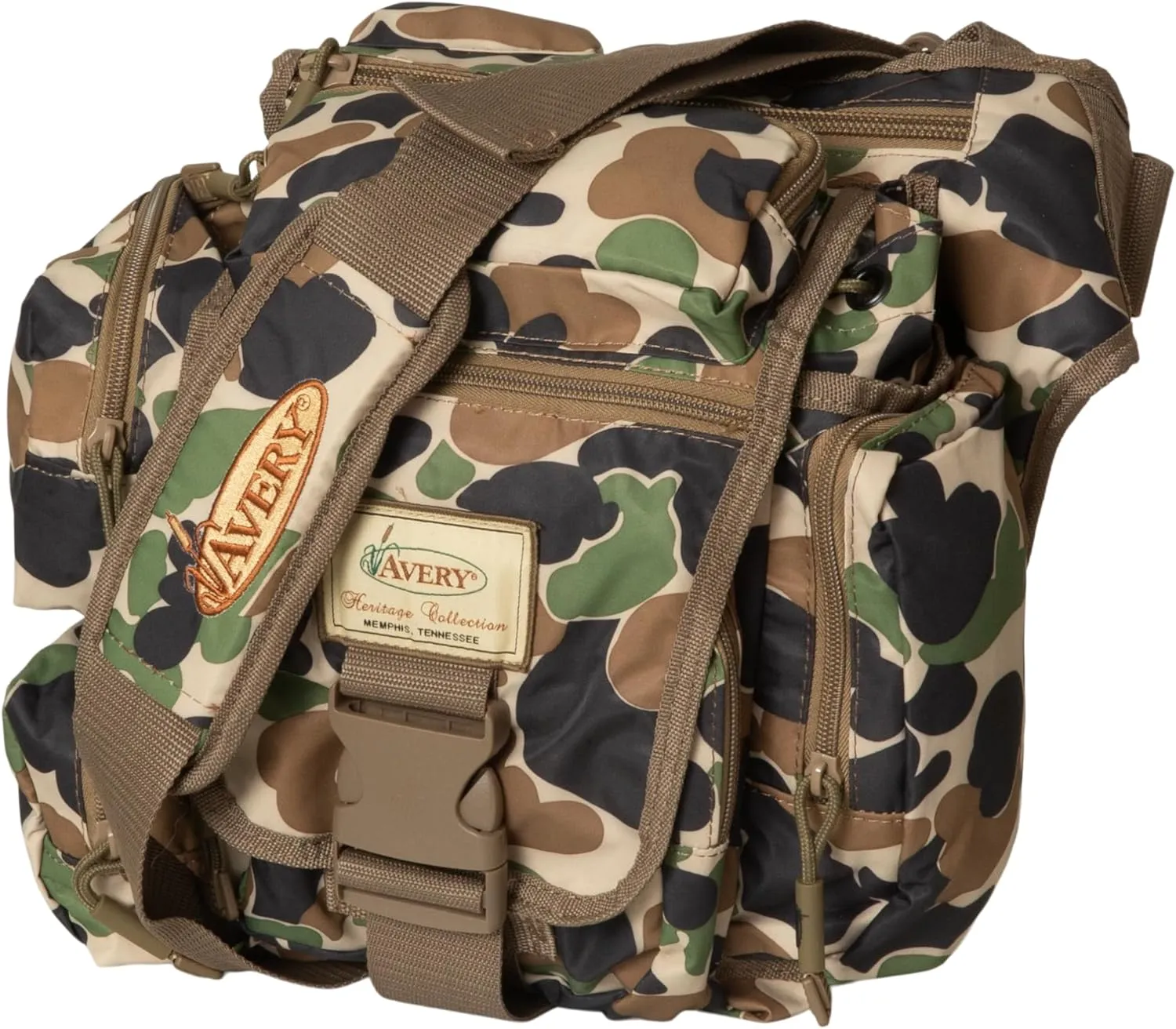 Avery Outdoors Messenger Bag – Durable Hunting & Travel Bag with Adjustable Shoulder Strap (Old School Camo)