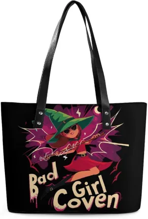 Bad Girl Women's Tote Shoulder Bag Handbag Top Handle Leather 29 * 34 * 14cm