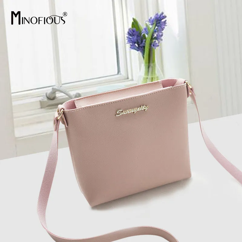 Bag Solid Zipper Casual Clutch Shoulder Bags Price-conscious  Crossbody Leather Bag Coin Phone Women Fashion PU Small MINOFIOUS Promotional Mini Messenger