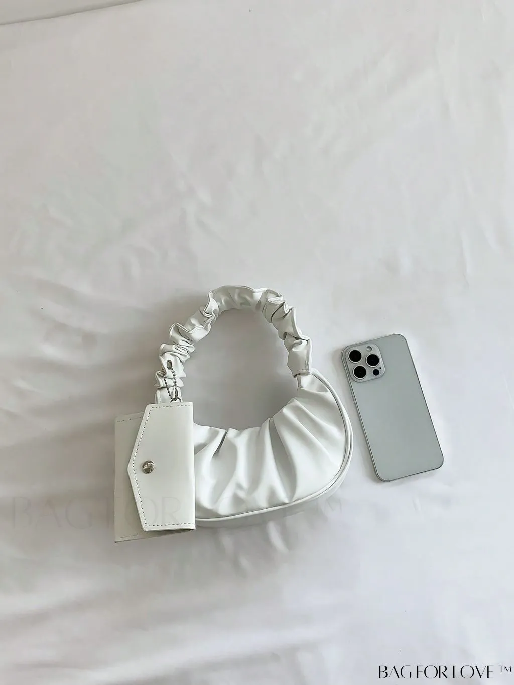 BagForLove - Chic Mini Ruched Bag with Stylish Bag Charm