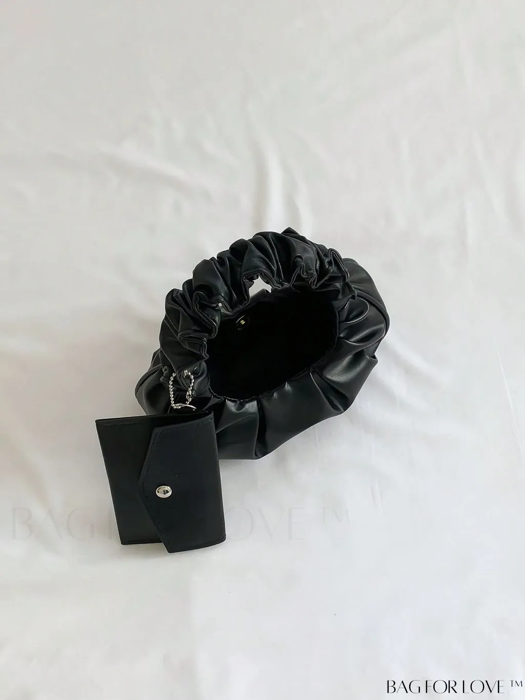 BagForLove - Chic Mini Ruched Bag with Stylish Bag Charm