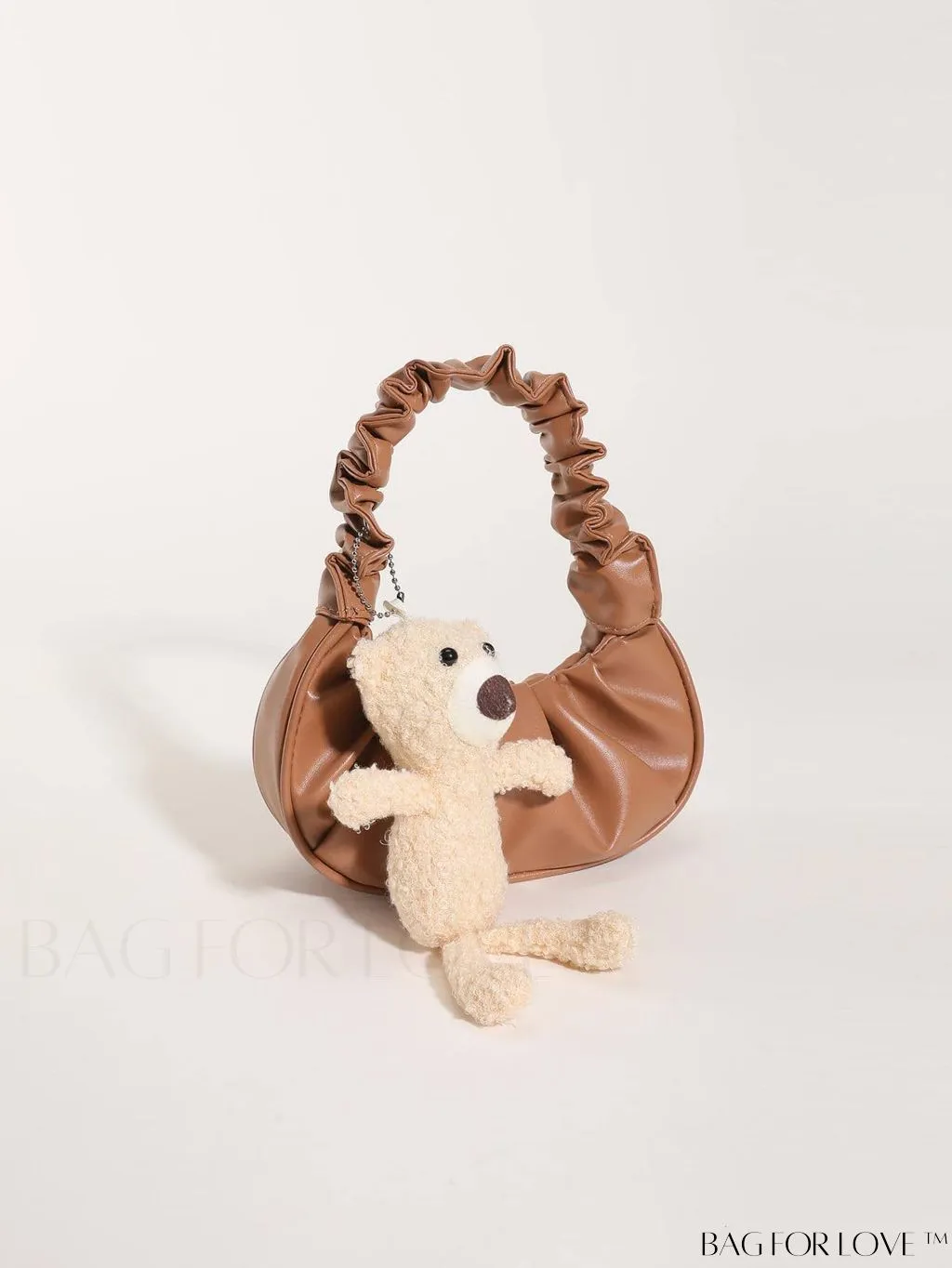 BagForLove - Chic Mini Ruched Bag with Stylish Bag Charm