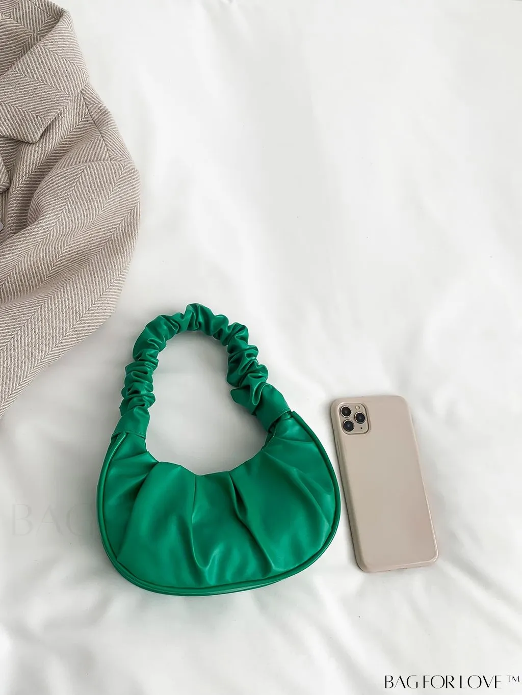 BagForLove - Chic Mini Ruched Bag with Stylish Bag Charm