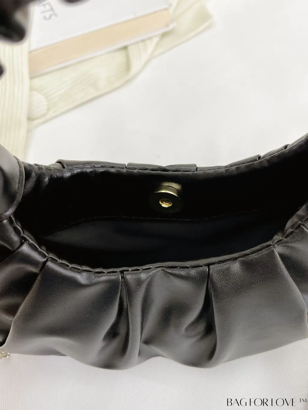 BagForLove - Chic Mini Ruched Bag with Stylish Bag Charm