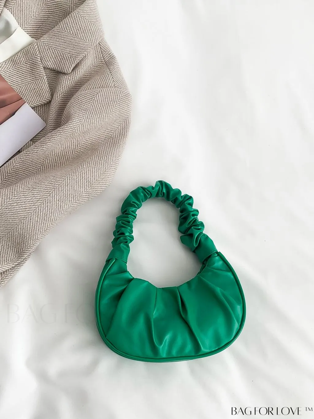 BagForLove - Chic Mini Ruched Bag with Stylish Bag Charm