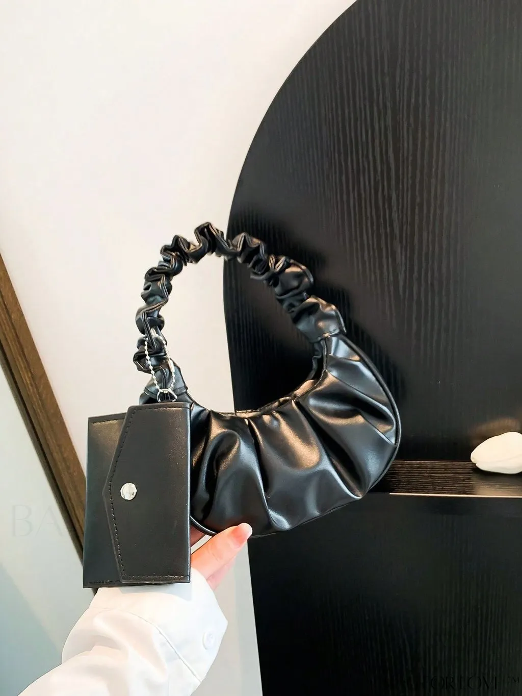 BagForLove - Chic Mini Ruched Bag with Stylish Bag Charm