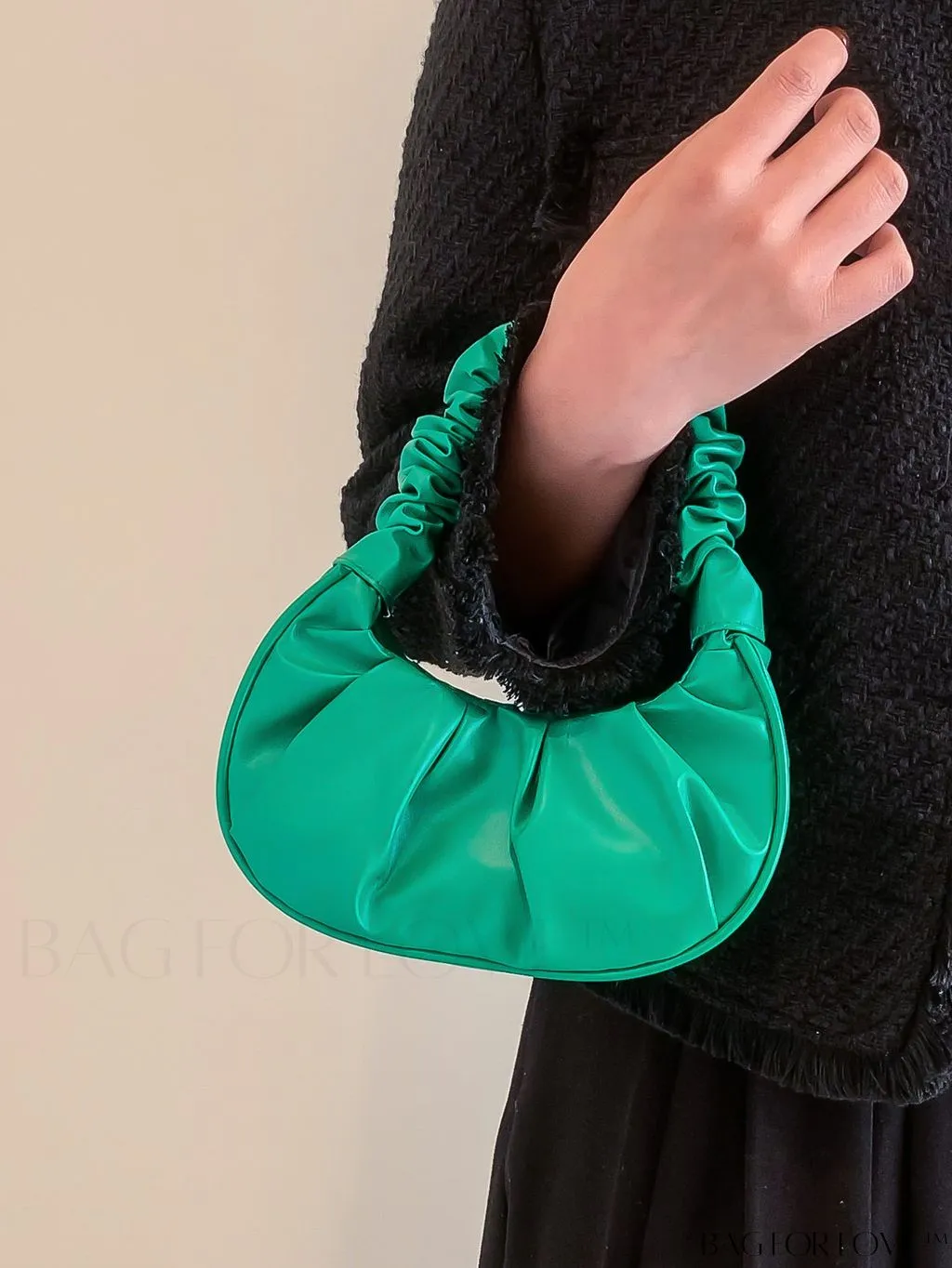 BagForLove - Chic Mini Ruched Bag with Stylish Bag Charm