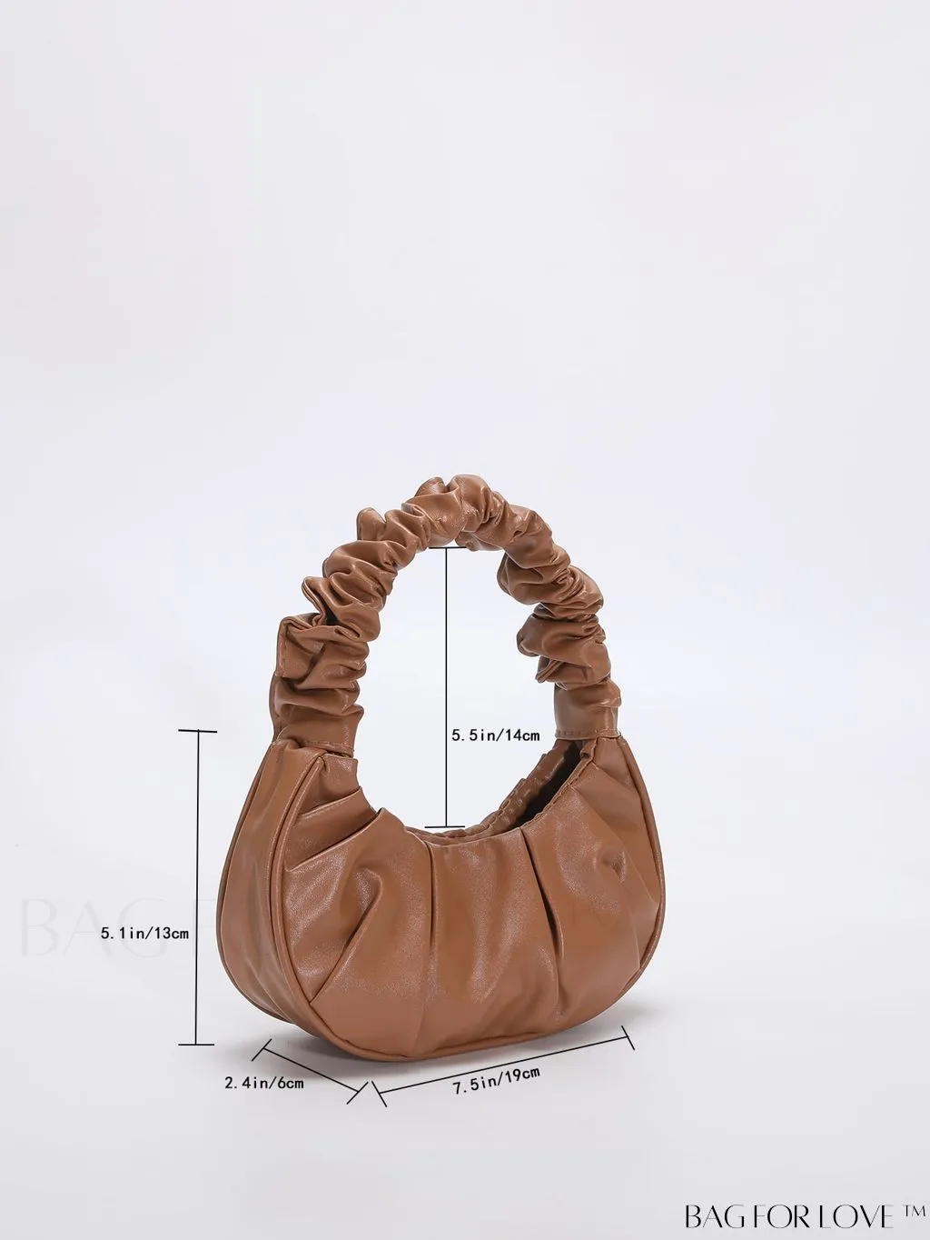 BagForLove - Chic Mini Ruched Bag with Stylish Bag Charm