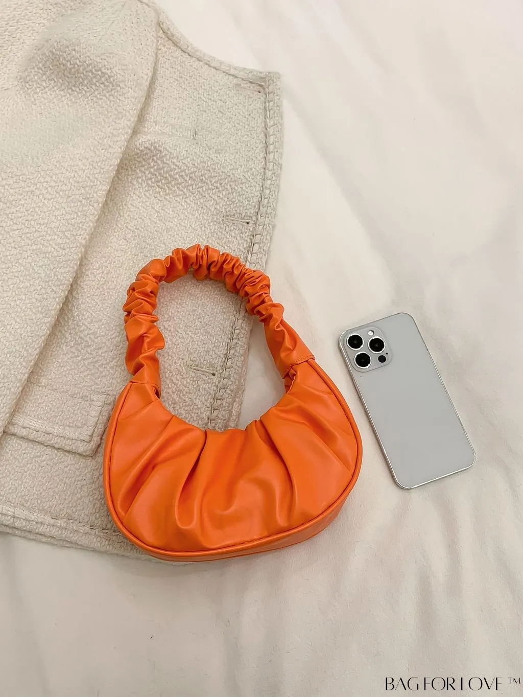 BagForLove - Chic Mini Ruched Bag with Stylish Bag Charm