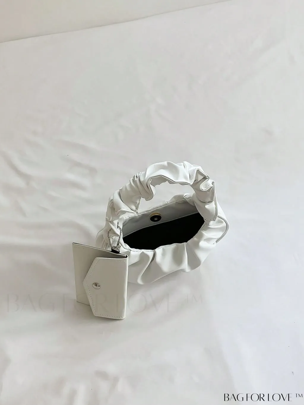 BagForLove - Chic Mini Ruched Bag with Stylish Bag Charm