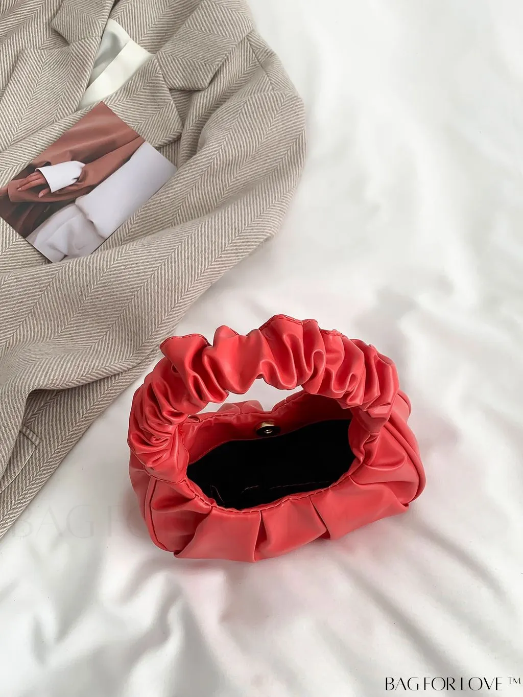 BagForLove - Chic Mini Ruched Bag with Stylish Bag Charm