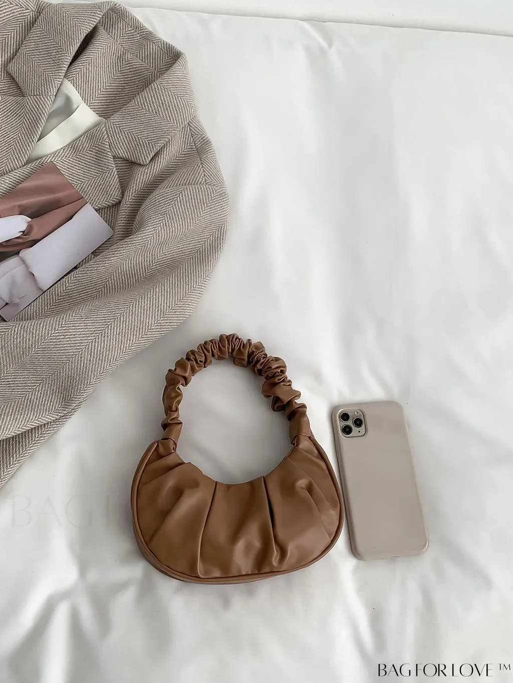 BagForLove - Chic Mini Ruched Bag with Stylish Bag Charm
