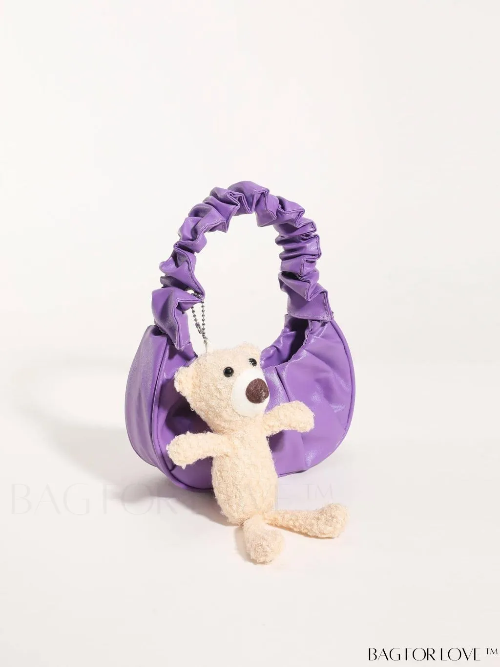 BagForLove - Chic Mini Ruched Bag with Stylish Bag Charm