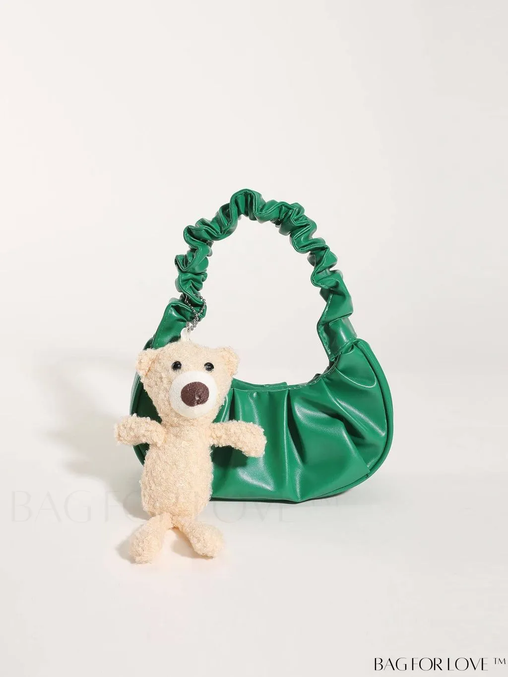 BagForLove - Chic Mini Ruched Bag with Stylish Bag Charm