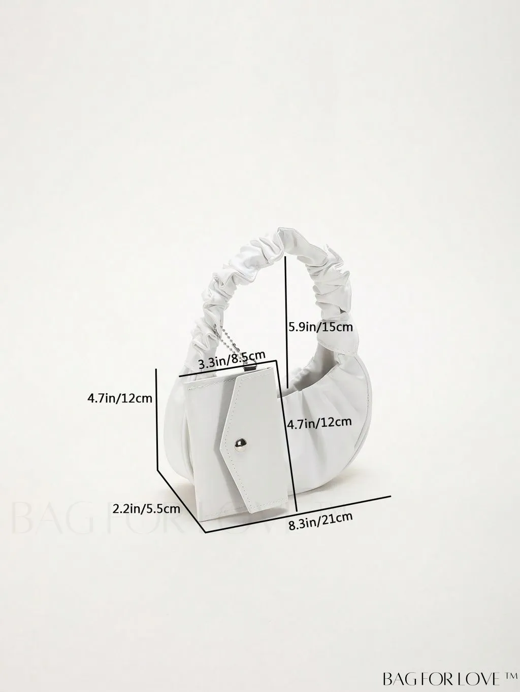 BagForLove - Chic Mini Ruched Bag with Stylish Bag Charm