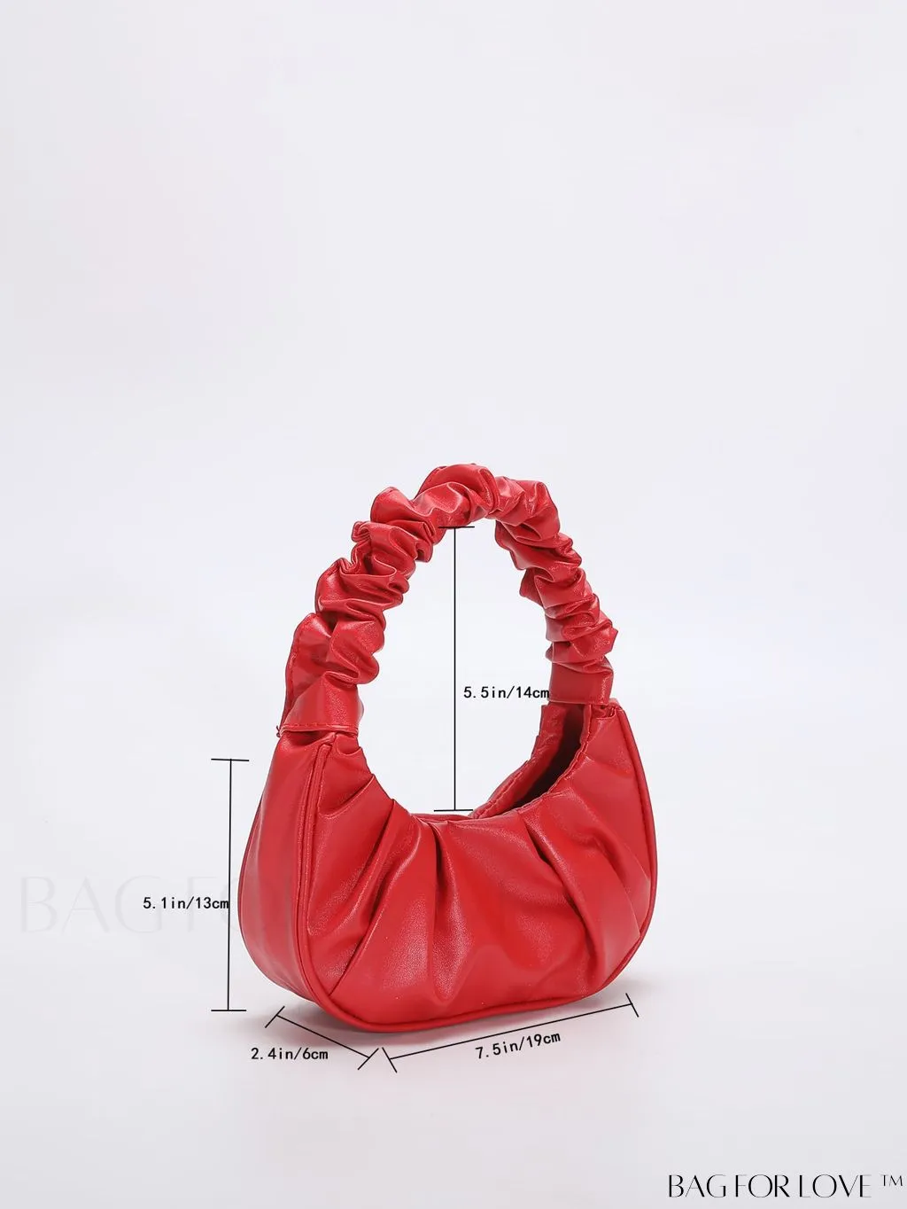 BagForLove - Chic Mini Ruched Bag with Stylish Bag Charm