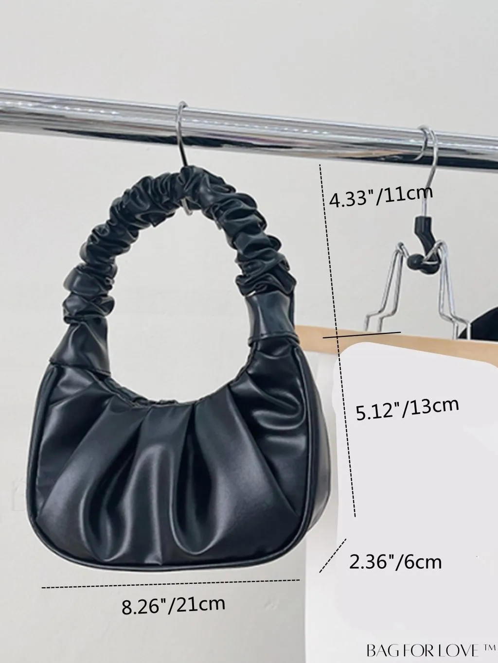 BagForLove - Chic Mini Ruched Bag with Stylish Bag Charm