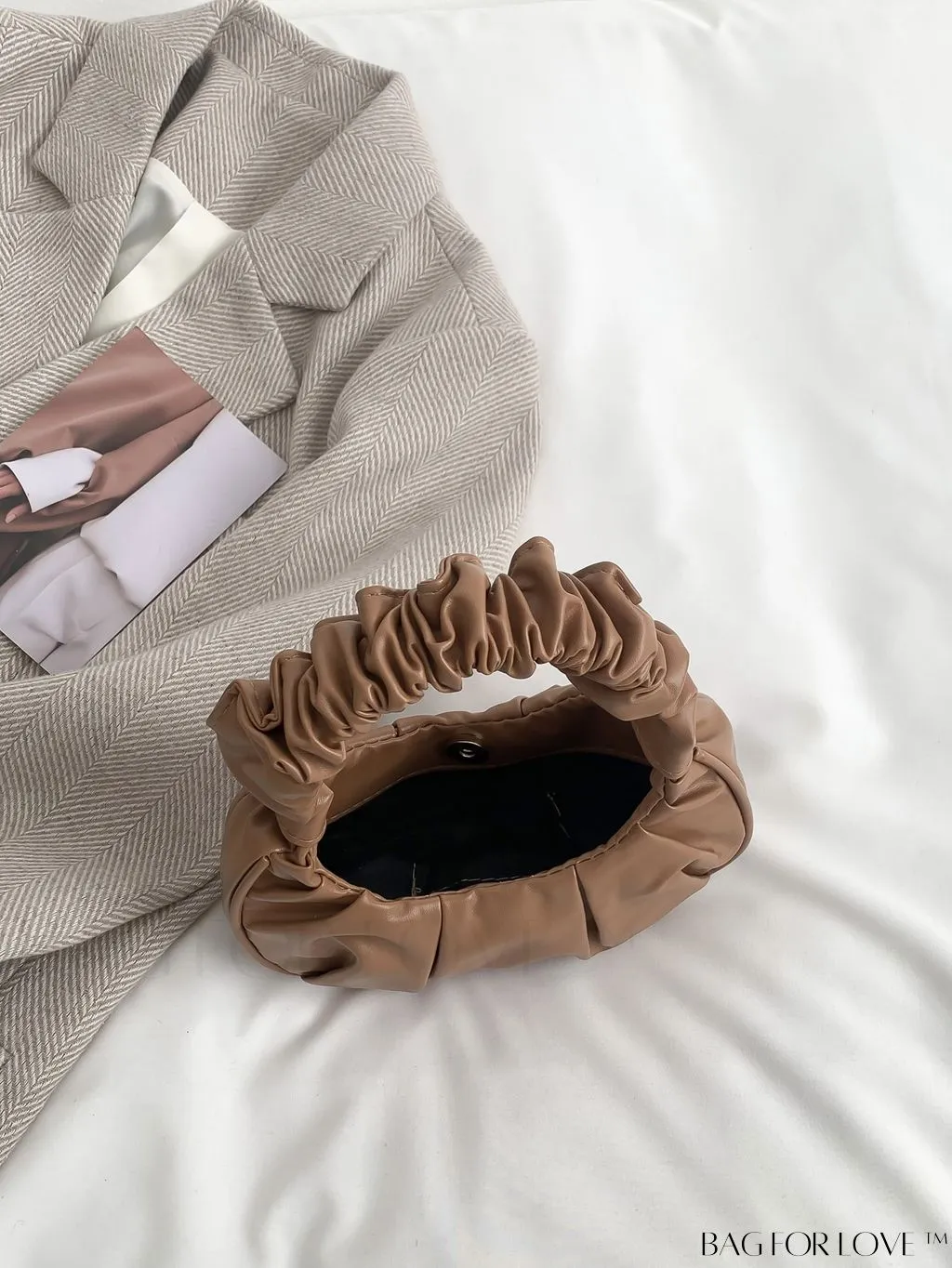 BagForLove - Chic Mini Ruched Bag with Stylish Bag Charm