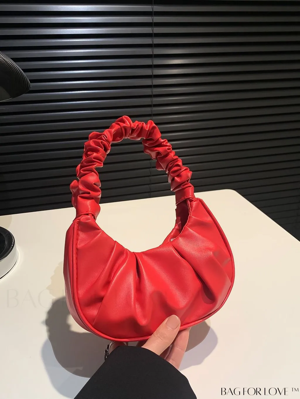 BagForLove - Chic Mini Ruched Bag with Stylish Bag Charm