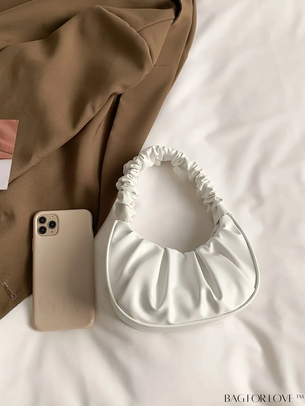 BagForLove - Chic Mini Ruched Bag with Stylish Bag Charm