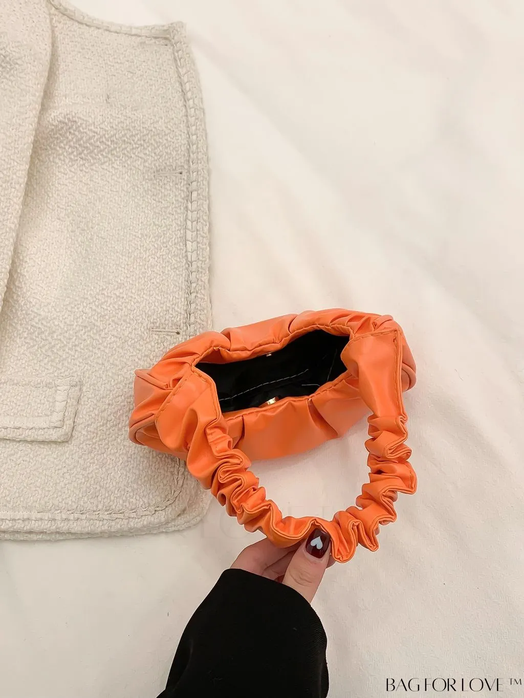 BagForLove - Chic Mini Ruched Bag with Stylish Bag Charm