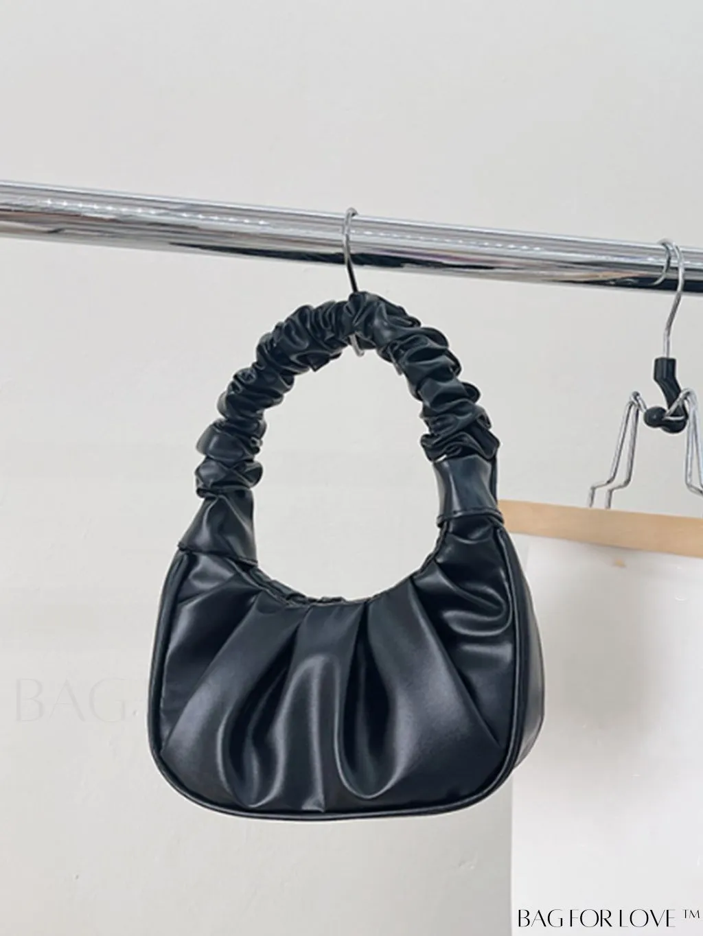 BagForLove - Chic Mini Ruched Bag with Stylish Bag Charm