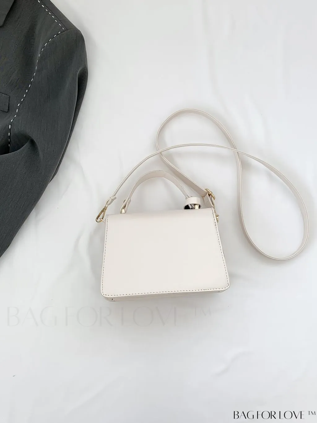 BagForLove - Compact Solid Color Square PU Leather Handbag