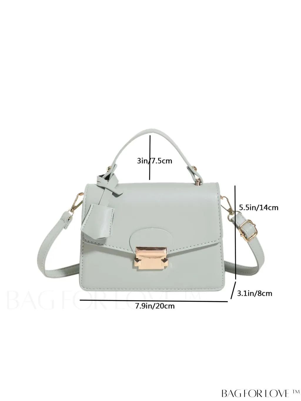 BagForLove - Compact Solid Color Square PU Leather Handbag