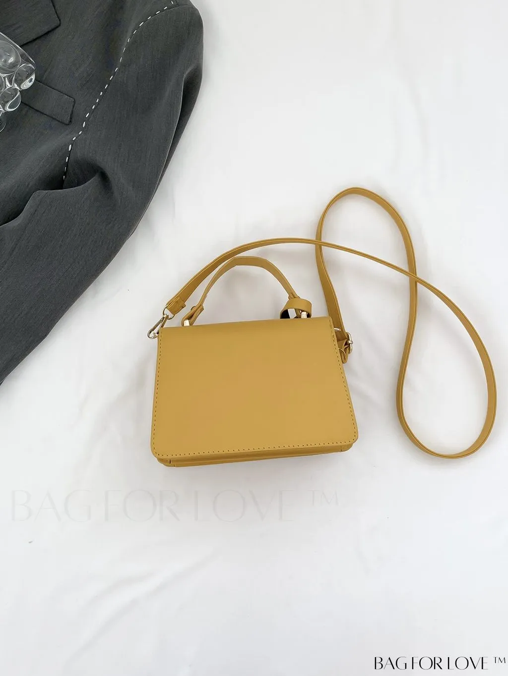 BagForLove - Compact Solid Color Square PU Leather Handbag