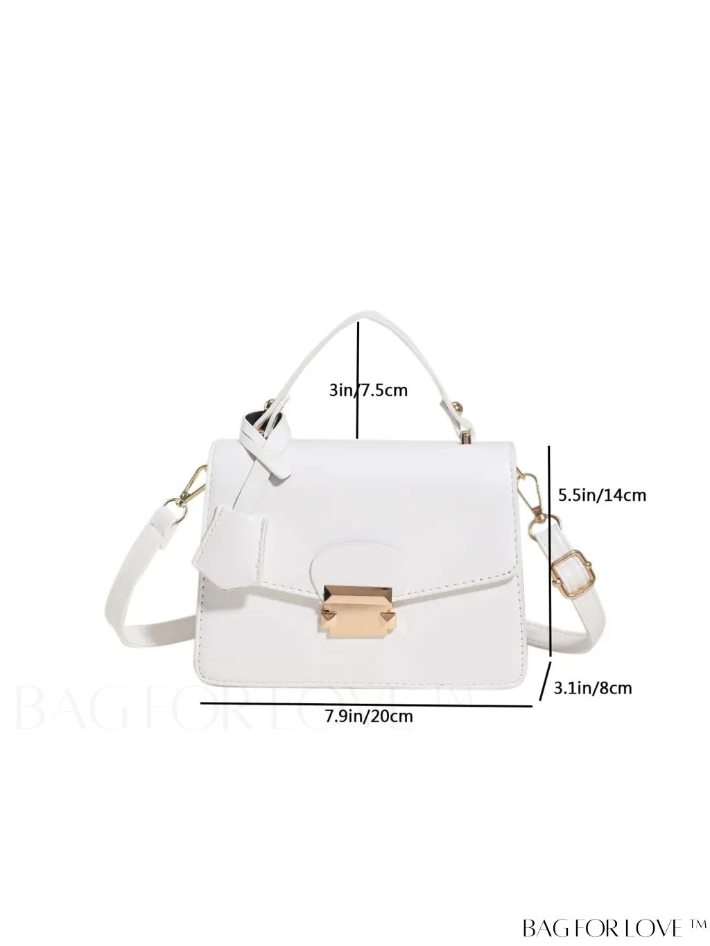 BagForLove - Compact Solid Color Square PU Leather Handbag