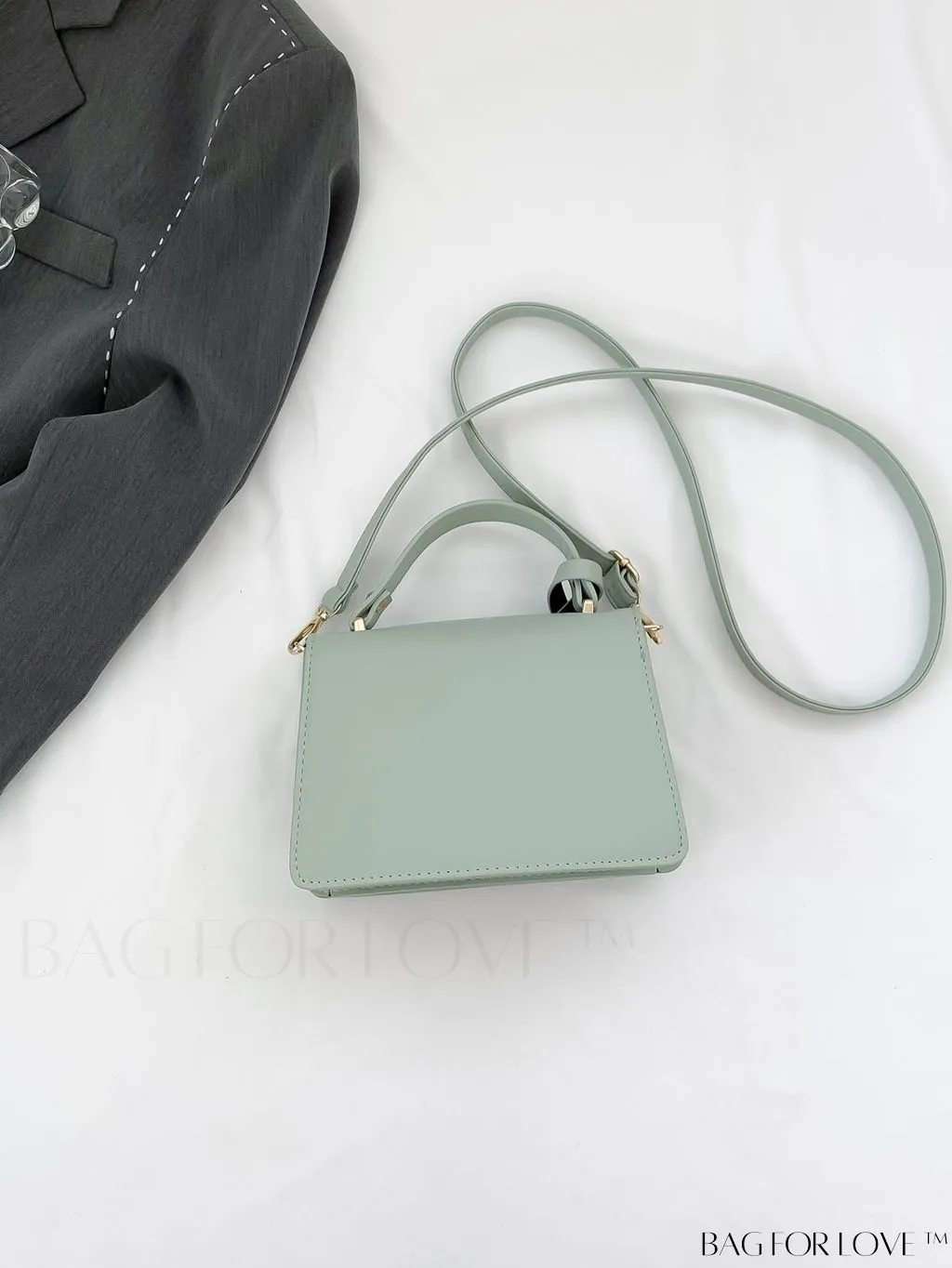 BagForLove - Compact Solid Color Square PU Leather Handbag