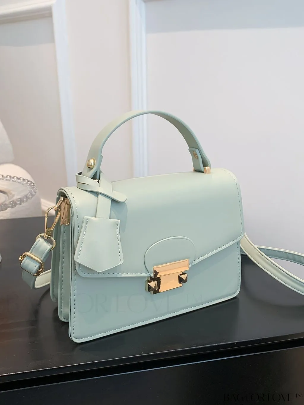 BagForLove - Compact Solid Color Square PU Leather Handbag