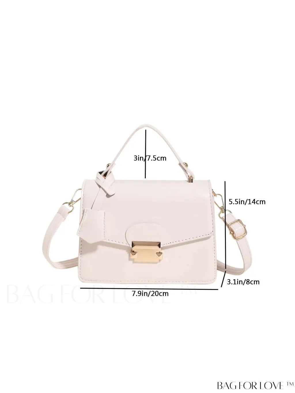 BagForLove - Compact Solid Color Square PU Leather Handbag