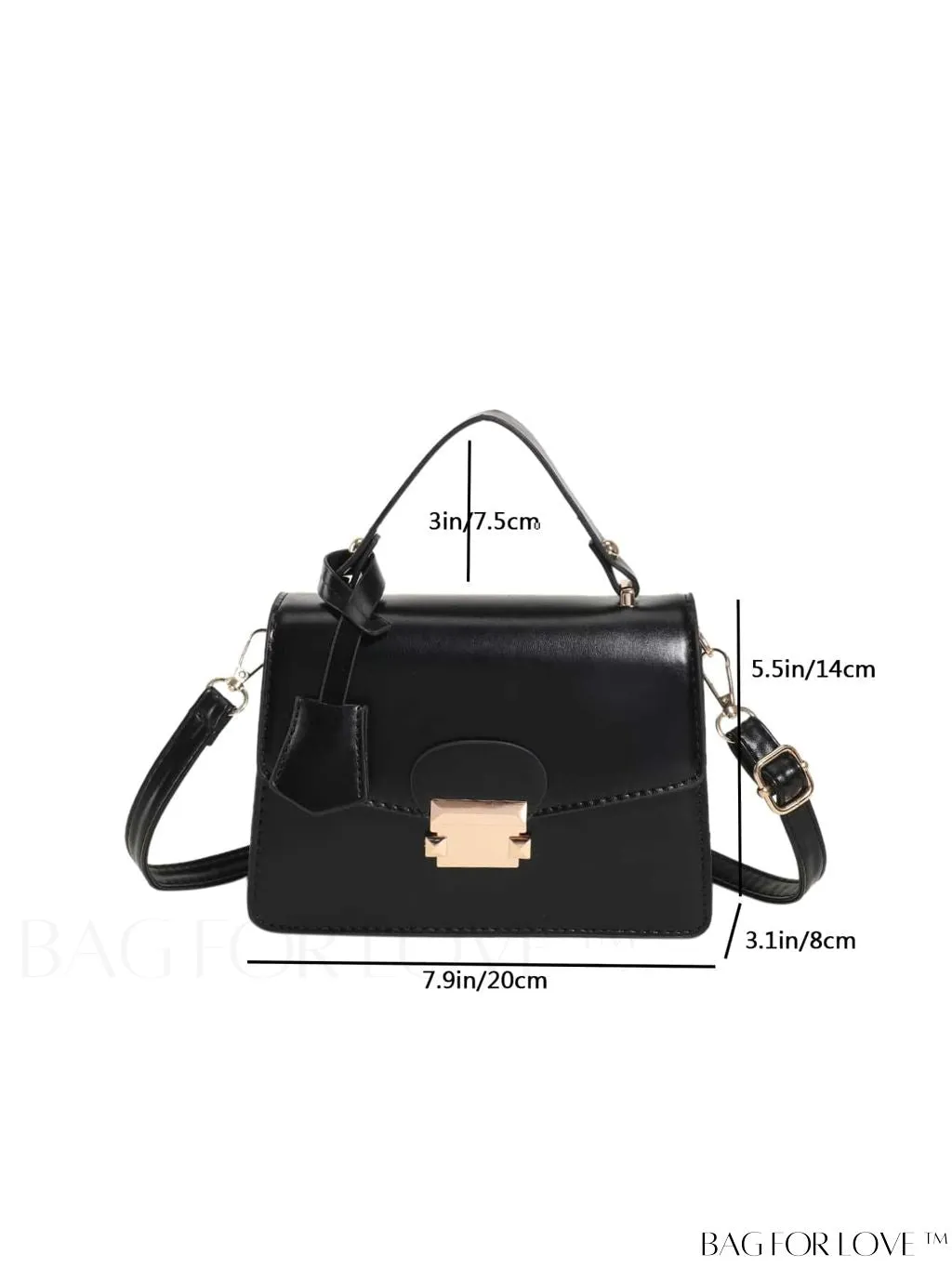 BagForLove - Compact Solid Color Square PU Leather Handbag