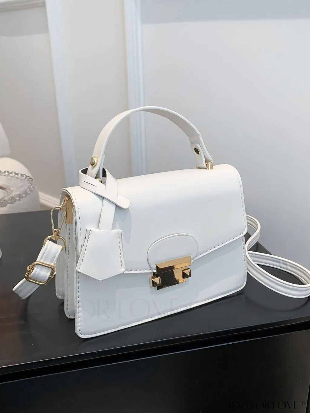 BagForLove - Compact Solid Color Square PU Leather Handbag