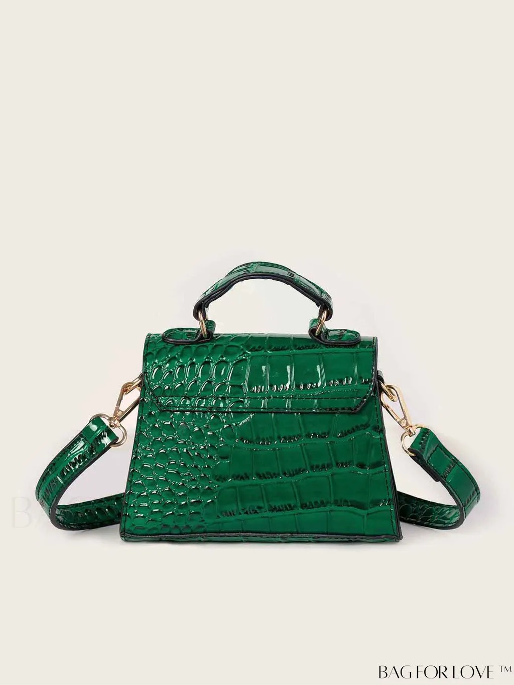 BagForLove - Croc-Embossed Mini Satchel: Elegant and Compact Bag