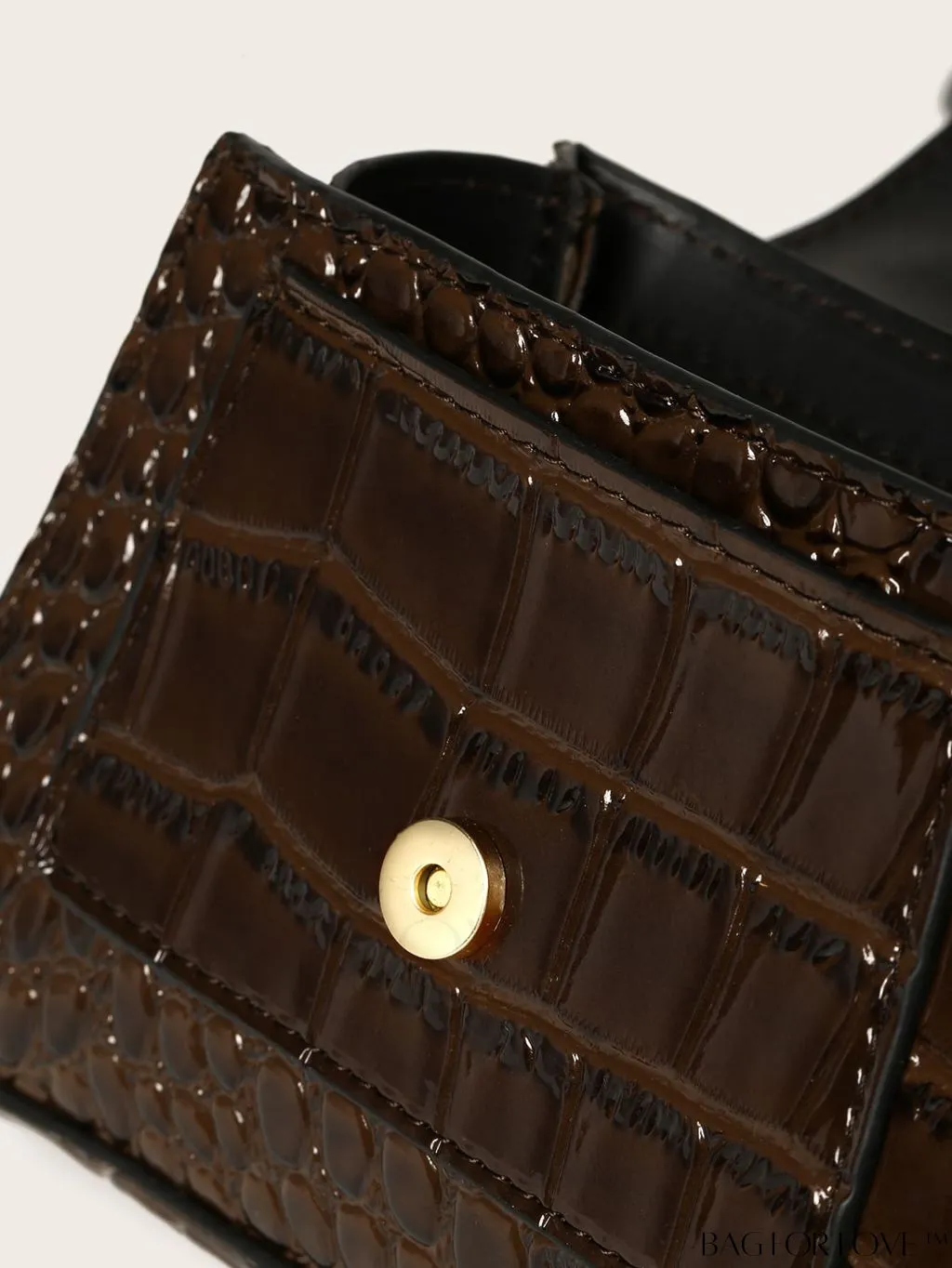 BagForLove - Croc-Embossed Mini Satchel: Elegant and Compact Bag