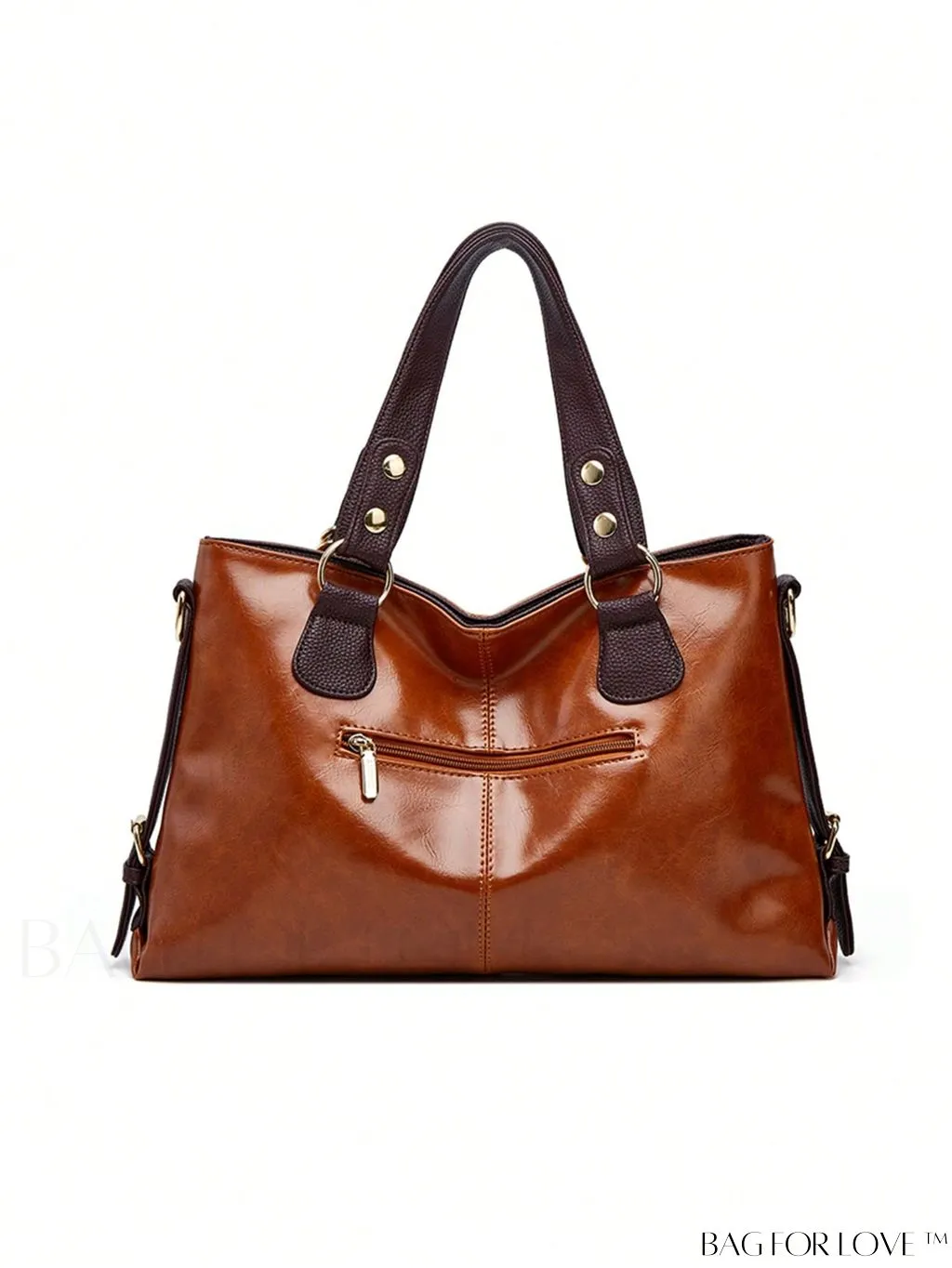 BagForLove - Large Capacity PU Tote Bag with Stylish Zipper