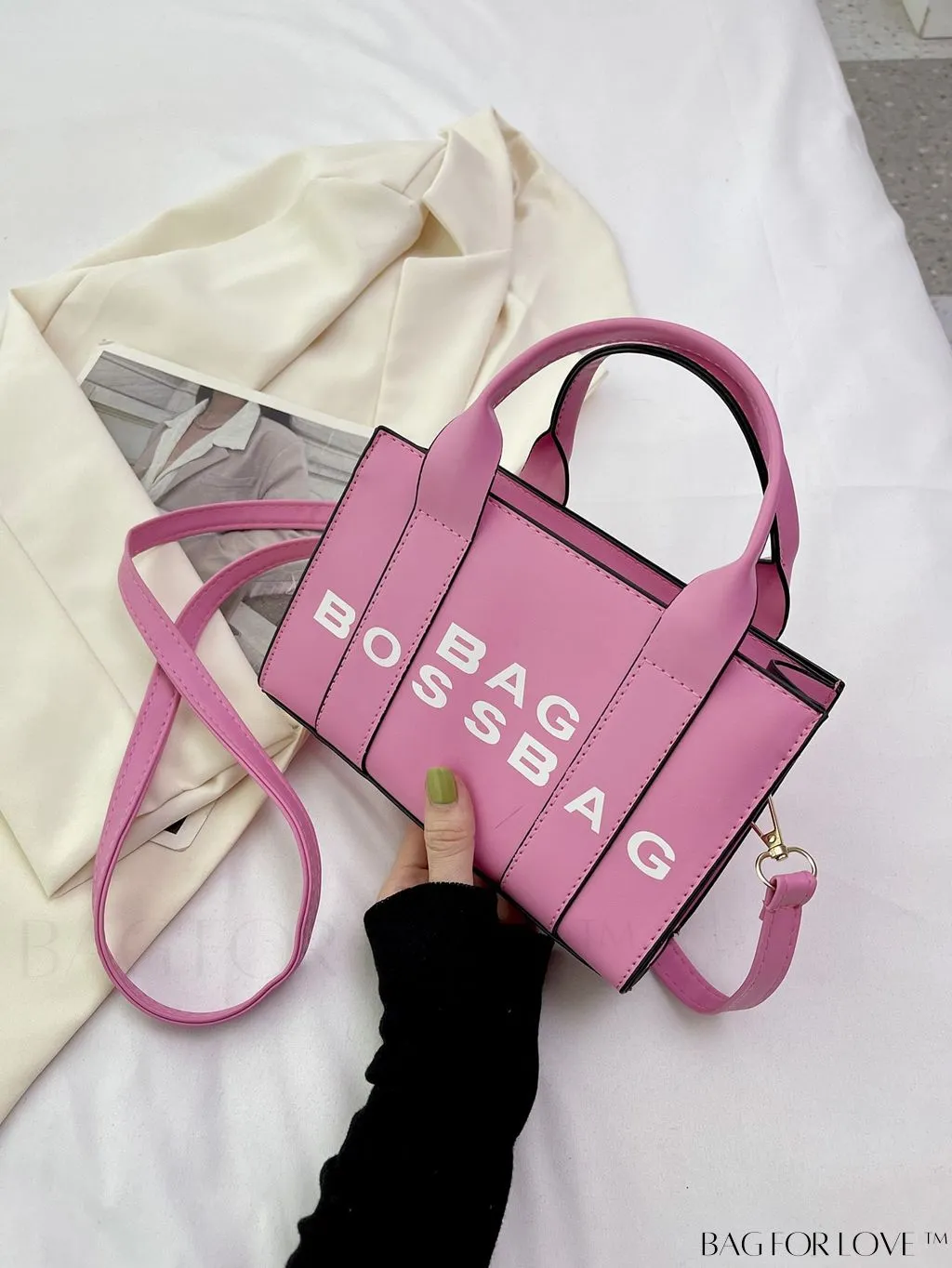 BagForLove - Letter Print Womens Mini Square Crossbody Bag