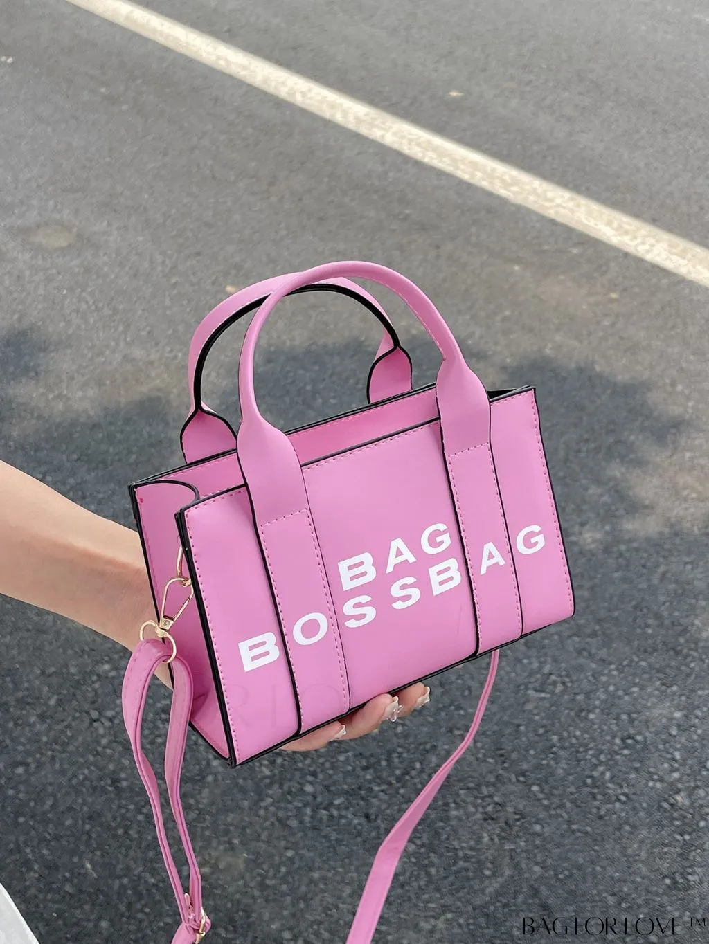 BagForLove - Letter Print Womens Mini Square Crossbody Bag